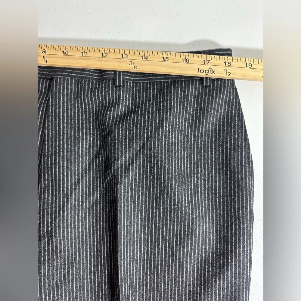 Calvin Klein Mens Gray Wool Cashmere Pinstriped Suit Sz 41R & Pants Sz 36x30